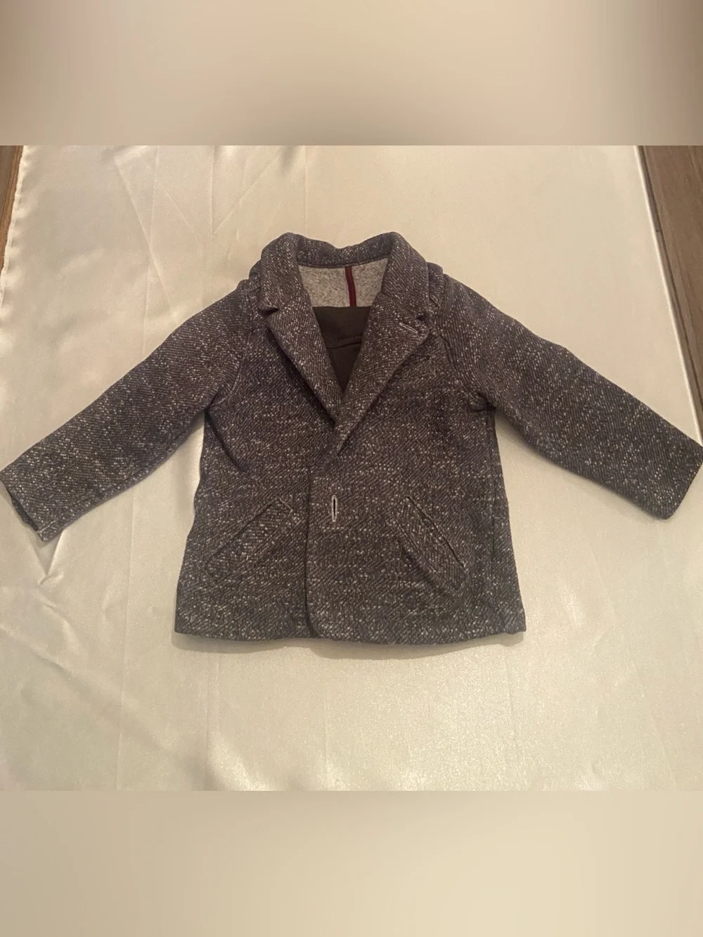 OshKosh B'gosh Speckled Gray Knit Hooded Jacket